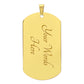 Inspirational Dog Tag Necklace - "The Purpose of Life"