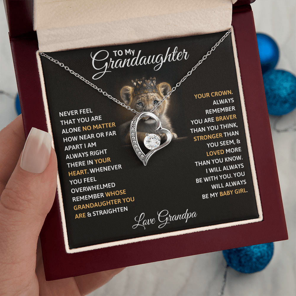 From grandpa message - heart necklace