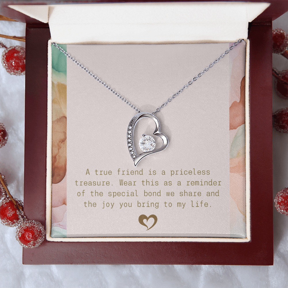 A True Friend Necklace – Elegant Silver Pendant - forever love necklace