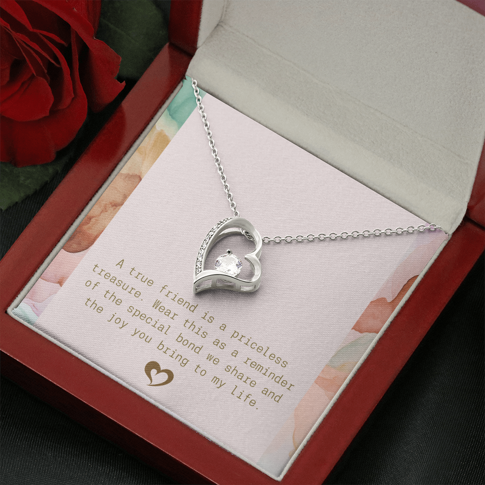 A True Friend Necklace – Elegant Silver Pendant - forever love necklace