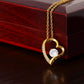 To My Loving Wife Necklace - Heart Pendant with Emotional Message, Anniversary Gift for Her, Romantic Jewelry for Wife, my heart is yours.