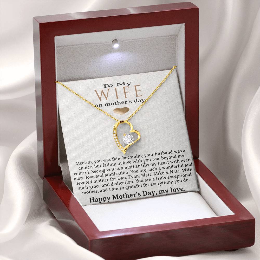 Personalized to my wife pendant on mothers day