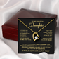To My Beautiful Daughter - Heartfelt Necklace with Emotional Message Card, Perfect Gift for Birthdays, Graduation, or Special Moments