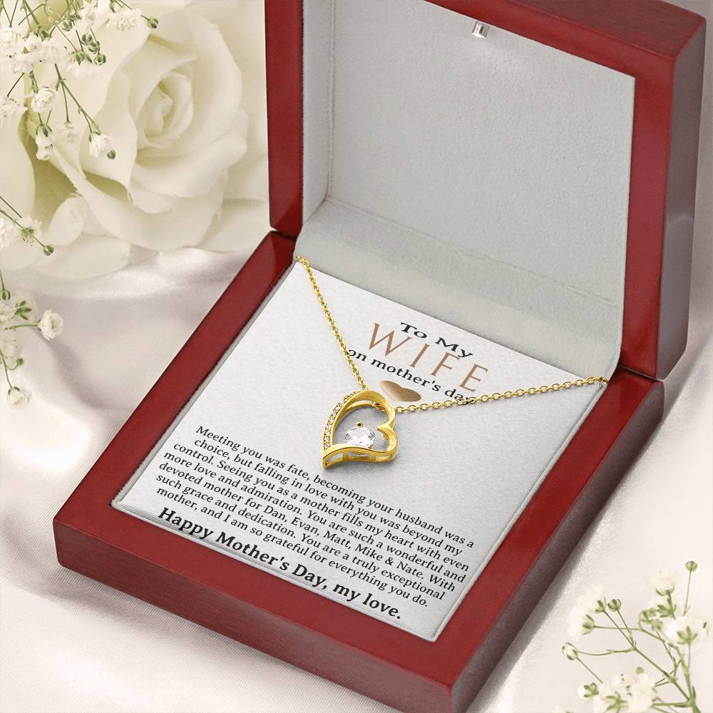 Personalized to my wife pendant on mothers day