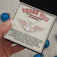 Thank You Caregiver Necklace - Elegant Pendant with Heartfelt Message