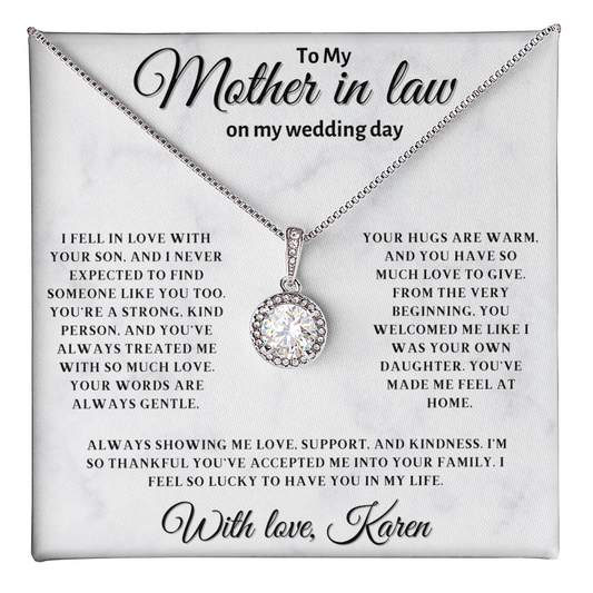 Personalized Mother In Law Necklace, Birthday Gift for Mom In Law, Custom Mother In Law Wedding Gift - Eternal Hope