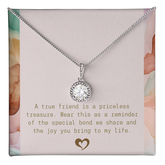 A True Friend Necklace – Elegant Silver Pendant, A Meaningful Gift for Best Friends, friendship gift, Friend Appreciation Necklace - Hope necklace