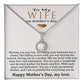 Personalized Wife Mother's Day Necklace, Choice of 6 Styles, Husband to Wife, Appreciation Jewelry