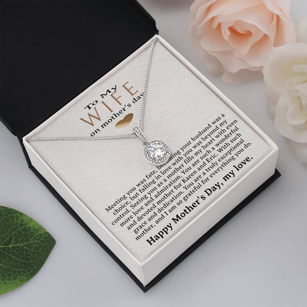 Personalized Wife Mother's Day Necklace, Choice of 6 Styles, Husband to Wife, Appreciation Jewelry