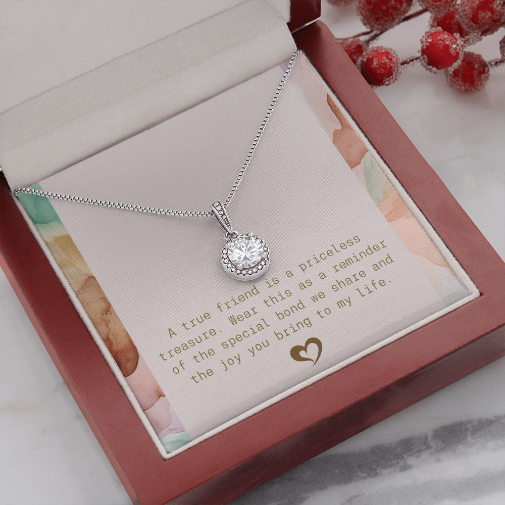 A True Friend Necklace – Elegant Silver Pendant, A Meaningful Gift for Best Friends, friendship gift, Friend Appreciation Necklace - Hope necklace