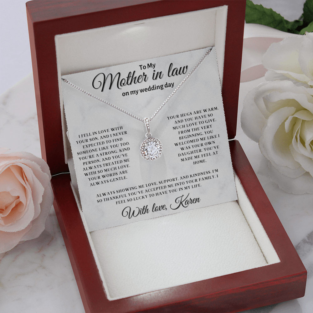 Personalized Mother In Law Necklace, Birthday Gift for Mom In Law, Custom Mother In Law Wedding Gift - Eternal Hope