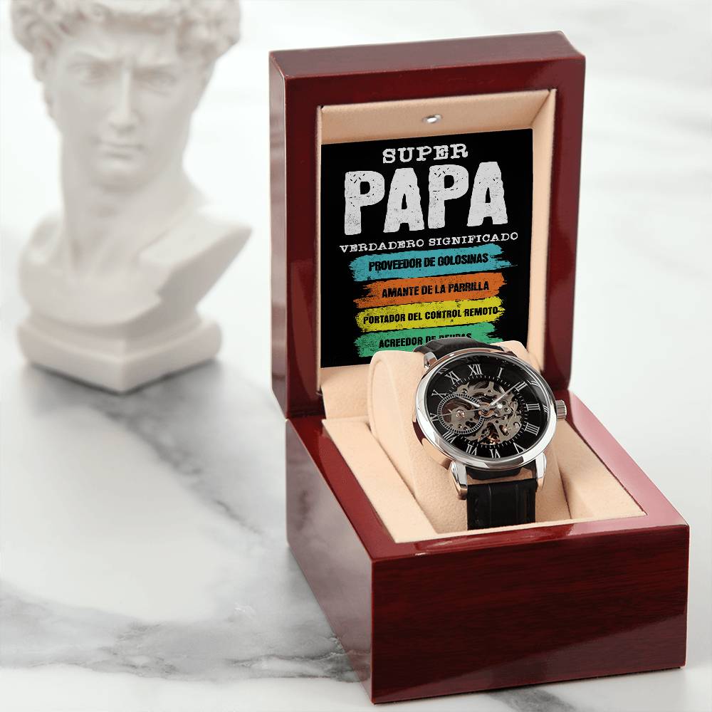 Reloj Elegante para Hombre con Diseño Openwork - El Regalo Perfecto para el Día del Padre