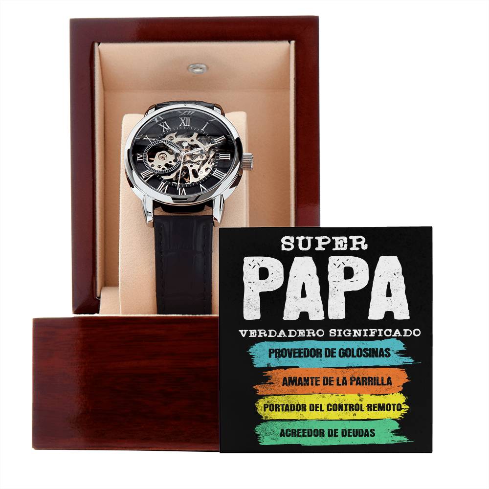 Reloj Elegante para Hombre con Diseño Openwork - El Regalo Perfecto para el Día del Padre