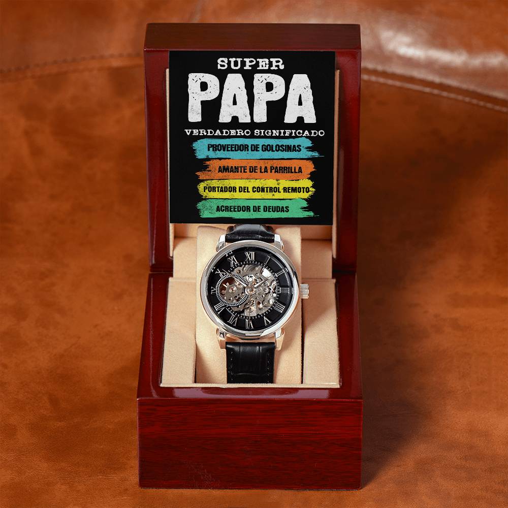 Reloj Elegante para Hombre con Diseño Openwork - El Regalo Perfecto para el Día del Padre