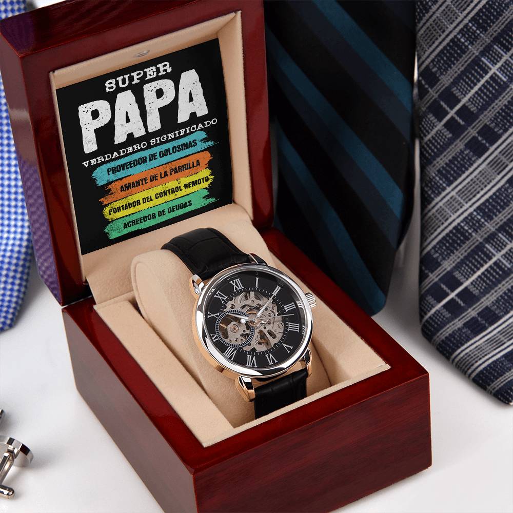 Reloj Elegante para Hombre con Diseño Openwork - El Regalo Perfecto para el Día del Padre