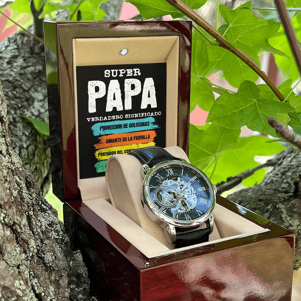 Reloj Elegante para Hombre con Diseño Openwork - El Regalo Perfecto para el Día del Padre