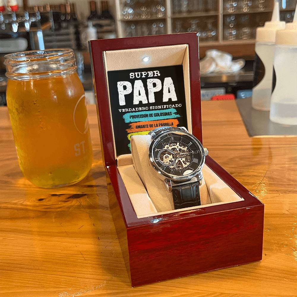 Reloj Elegante para Hombre con Diseño Openwork - El Regalo Perfecto para el Día del Padre
