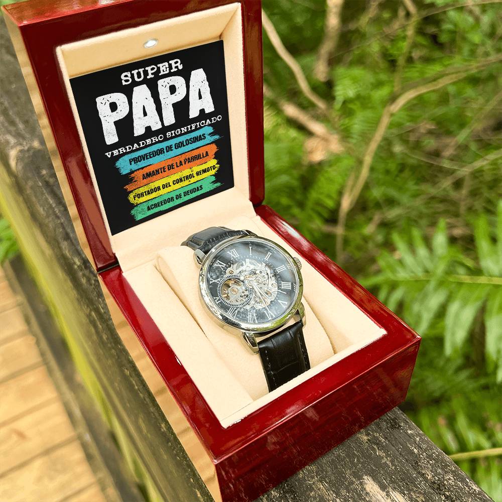Reloj Elegante para Hombre con Diseño Openwork - El Regalo Perfecto para el Día del Padre
