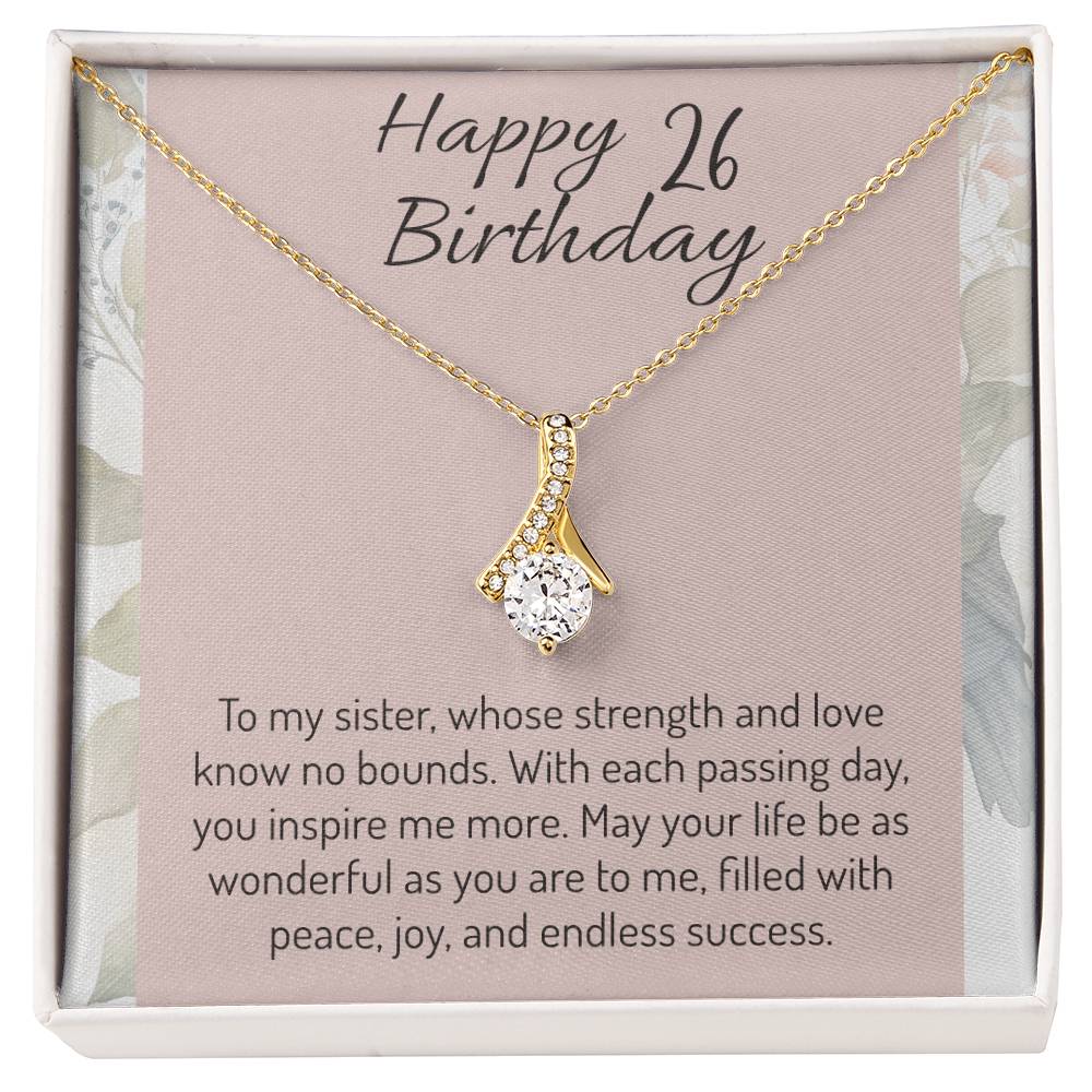 Elegant Necklace for Sister - Graceful Sparkling Jewelry Gift