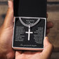 To My Amazing Dad Cross Necklace - Cuban Link Chain Gift from Favorite Daughter