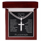 To My Amazing Dad Cross Necklace - Cuban Link Chain Gift from Favorite Daughter