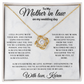 Personalized Mother In Law Necklace, Birthday Gift for Mom In Law, Custom Mother In Law Wedding Gift - Love Knot