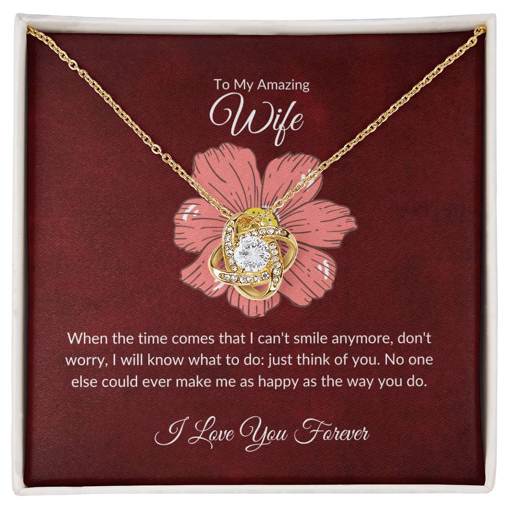 To my wife necklace with message card - gift card