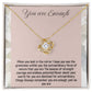 You Are Enough - Empowerment Necklace, Inspirational Silver Pendant, Positive Affirmation Jewelry, Motivational Gift for Her