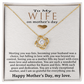 Personalized Wife Mother's Day Necklace, Choice of 6 Styles, Husband to Wife, Appreciation Jewelry