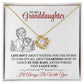 Granddaughter Necklace Gift, Inspirational Jewelry with Message Card, Love Knot Pendant for Granddaughter, Birthday or Graduation Gift, Gold-Plated Stainless Steel