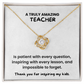 Teacher Appreciation Gift Necklace | Gold Love Knot Jewelry | Thank You Teacher Gift | End of Year Present