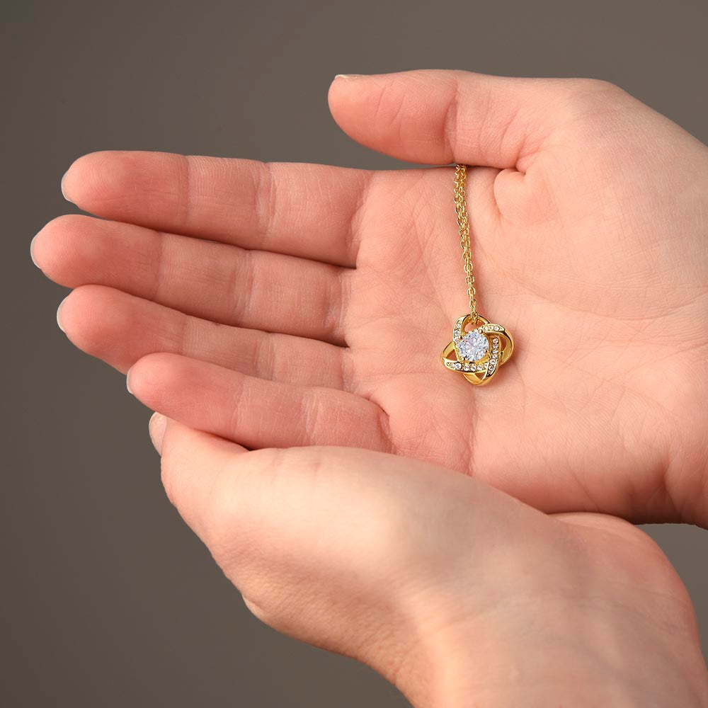 To My Wife Necklace, Gold Knot Pendant, Wife Jewelry Gift,