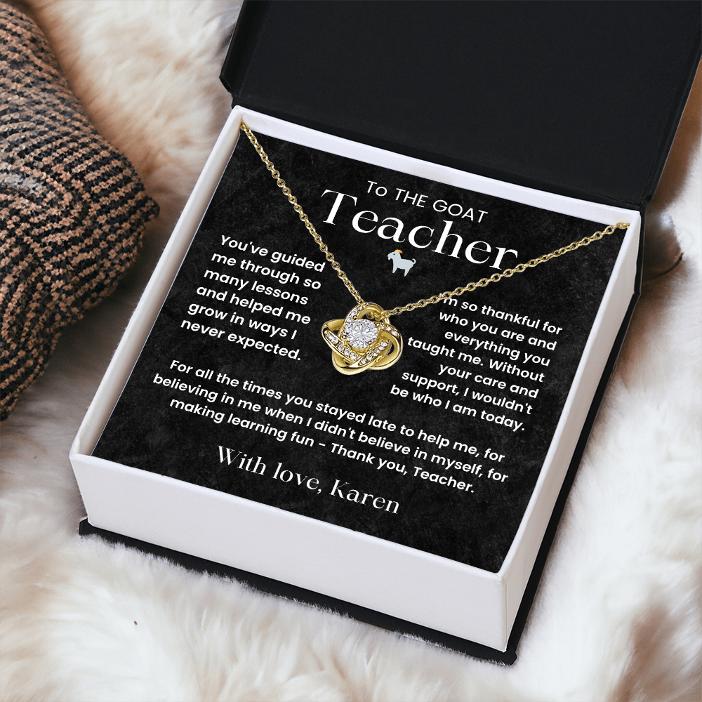 Teacher Gift Necklace | Appreciation Pendant Card Set | Ready to Gift | Thank You Teacher | End of Year | Gift for Her