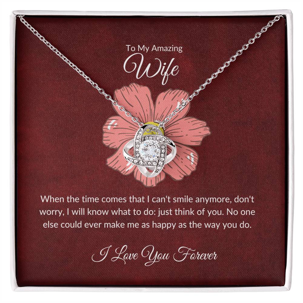 To my wife necklace with message card - gift card