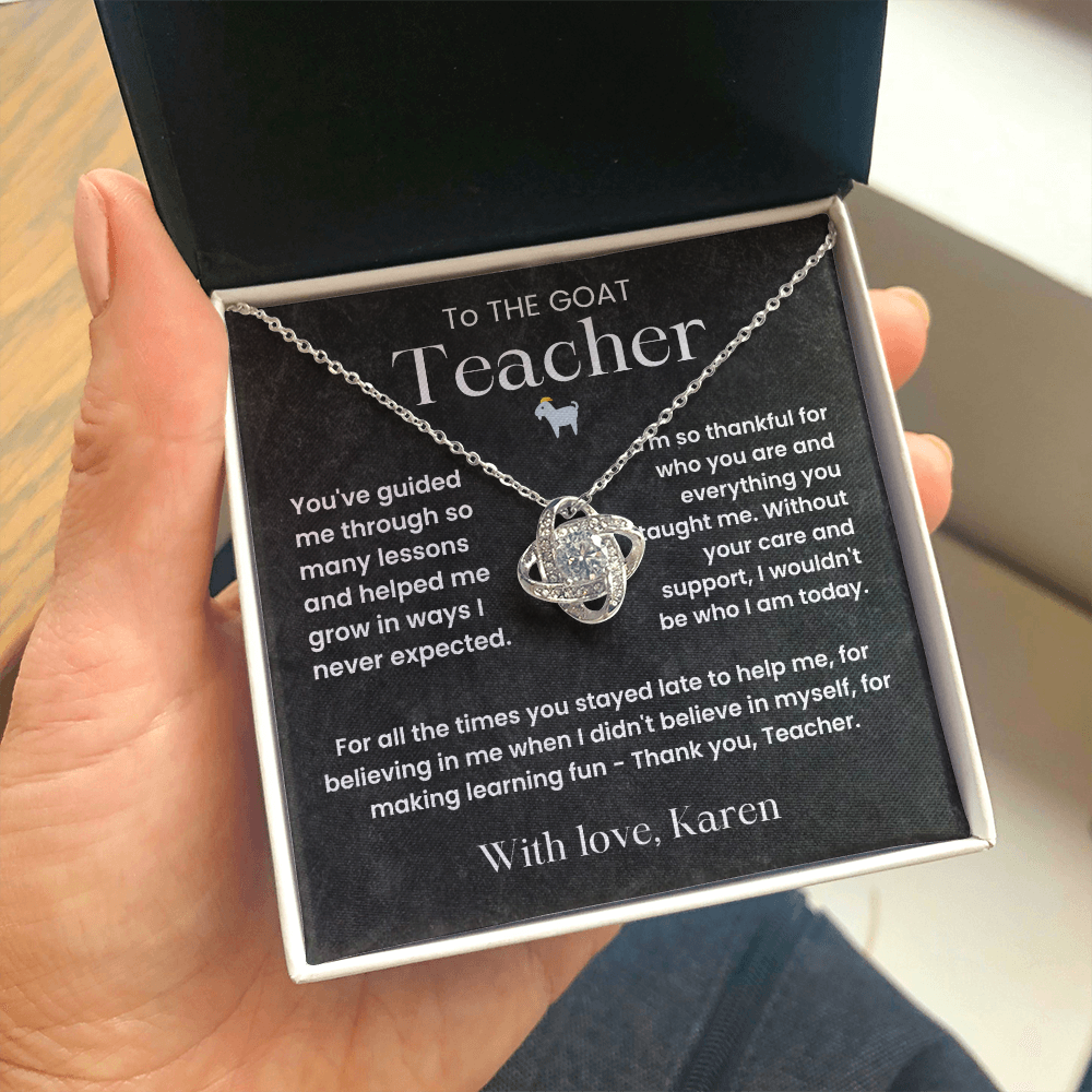 Teacher Gift Necklace | Appreciation Pendant Card Set | Ready to Gift | Thank You Teacher | End of Year | Gift for Her