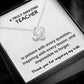 Teacher Appreciation Gift Necklace | Gold Love Knot Jewelry | Thank You Teacher Gift | End of Year Present