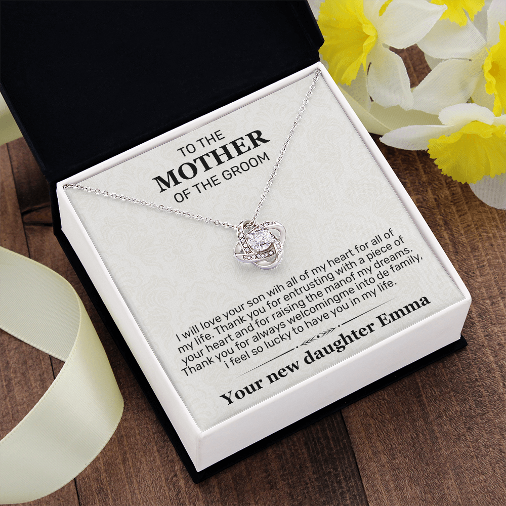 Mother of the Groom Gift from Bride, Wedding Gift for Groom's Mom, Mother in Law Necklace, Future MIL Gift, Thank You Gift from Daughter in Law