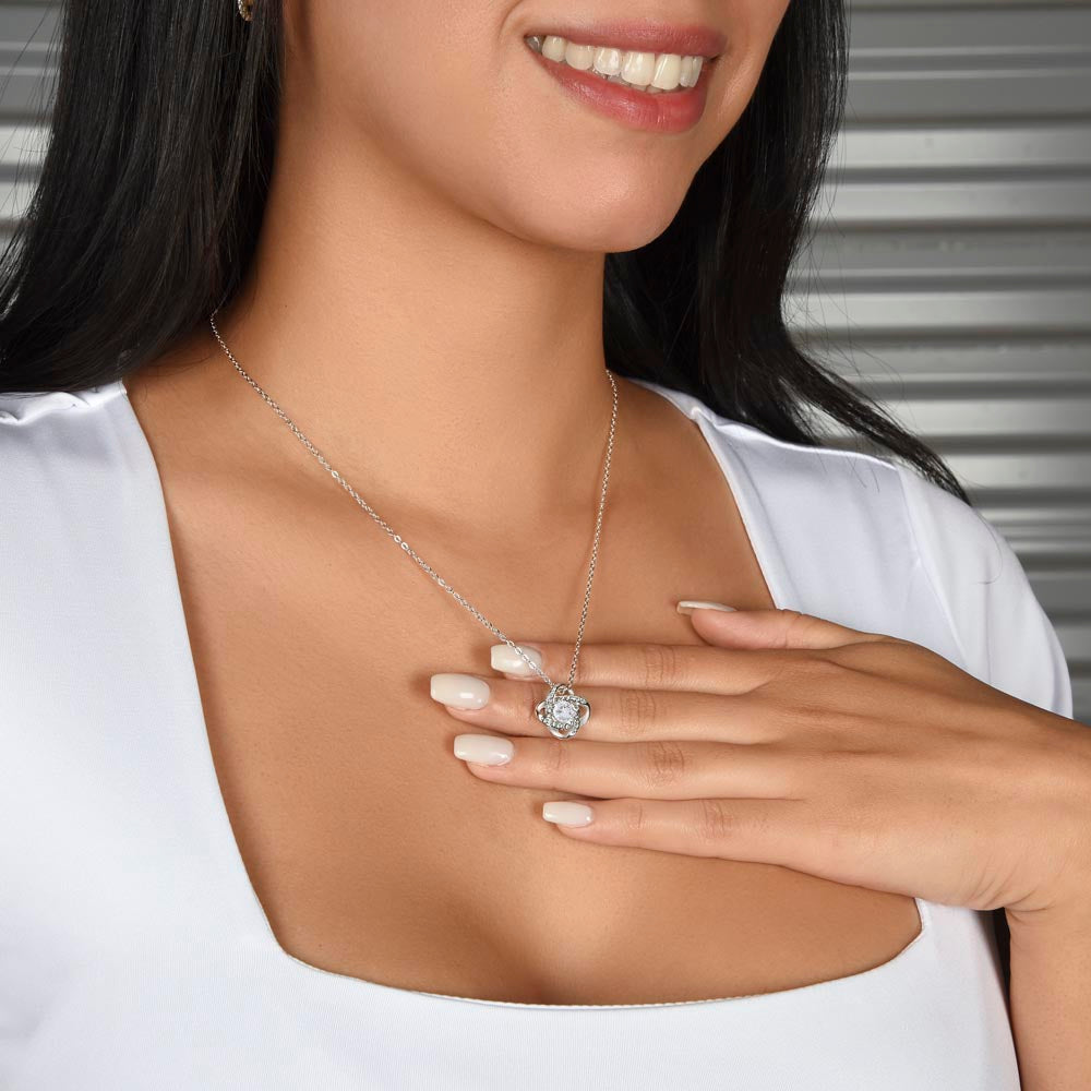 A True Friend Necklace – Elegant Silver Pendant - Love knot necklace