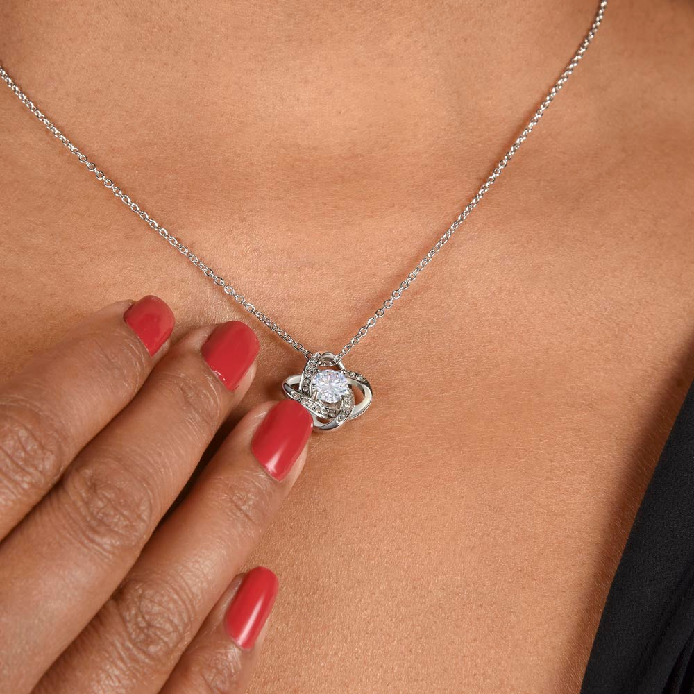 To My Badass Niece - Dazzling Forever Love Necklace with Inspirational Message Card, Birthday, Graduation, or Just Because Gift