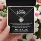 To My Love - Romantic Necklace with Message - Gift for Wife, Girlfriend, or Special Someone