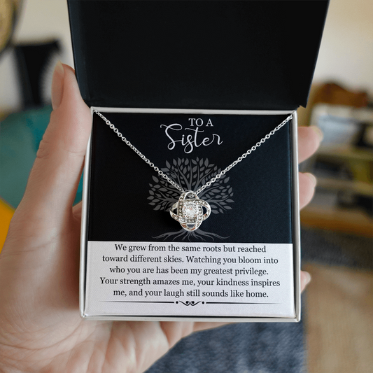 Sister Gift Necklace with Message Card | Heartfelt Birthday Gift for Sister | Soul Sister Jewelry | Sister in Law Gift | Big Little Sister