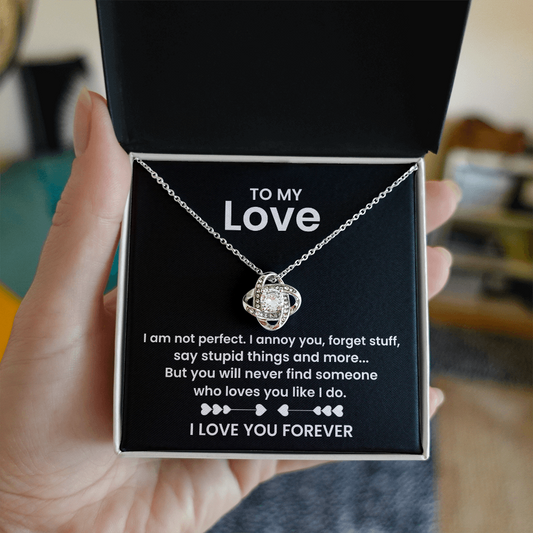 To My Love - Romantic Necklace with Message - Gift for Wife, Girlfriend, or Special Someone