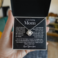 To My Loving Mom Necklace - Love Knot Pendant Gift from Son with Message Card