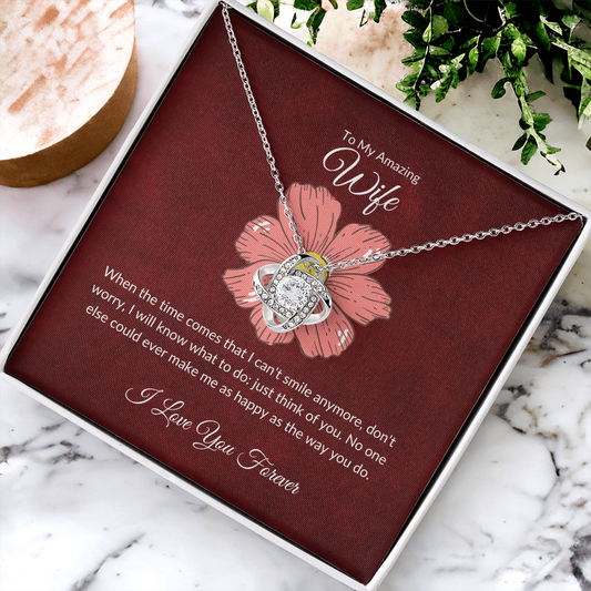 To my wife necklace with message card - gift card