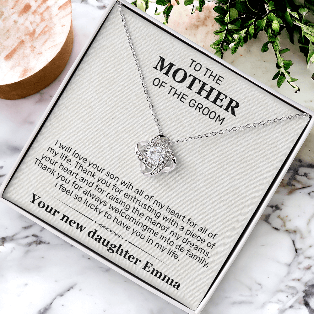 Mother of the Groom Gift from Bride, Wedding Gift for Groom's Mom, Mother in Law Necklace, Future MIL Gift, Thank You Gift from Daughter in Law