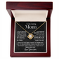To My Loving Mom Necklace - Love Knot Pendant Gift from Son with Message Card