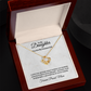 To My Daughter Necklace - Love Knot Pendant - Gift from Mom - Birthday Anniversary Gift - Personalized Message Card Jewelry