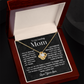 To My Loving Mom Necklace - Love Knot Pendant Gift from Son with Message Card