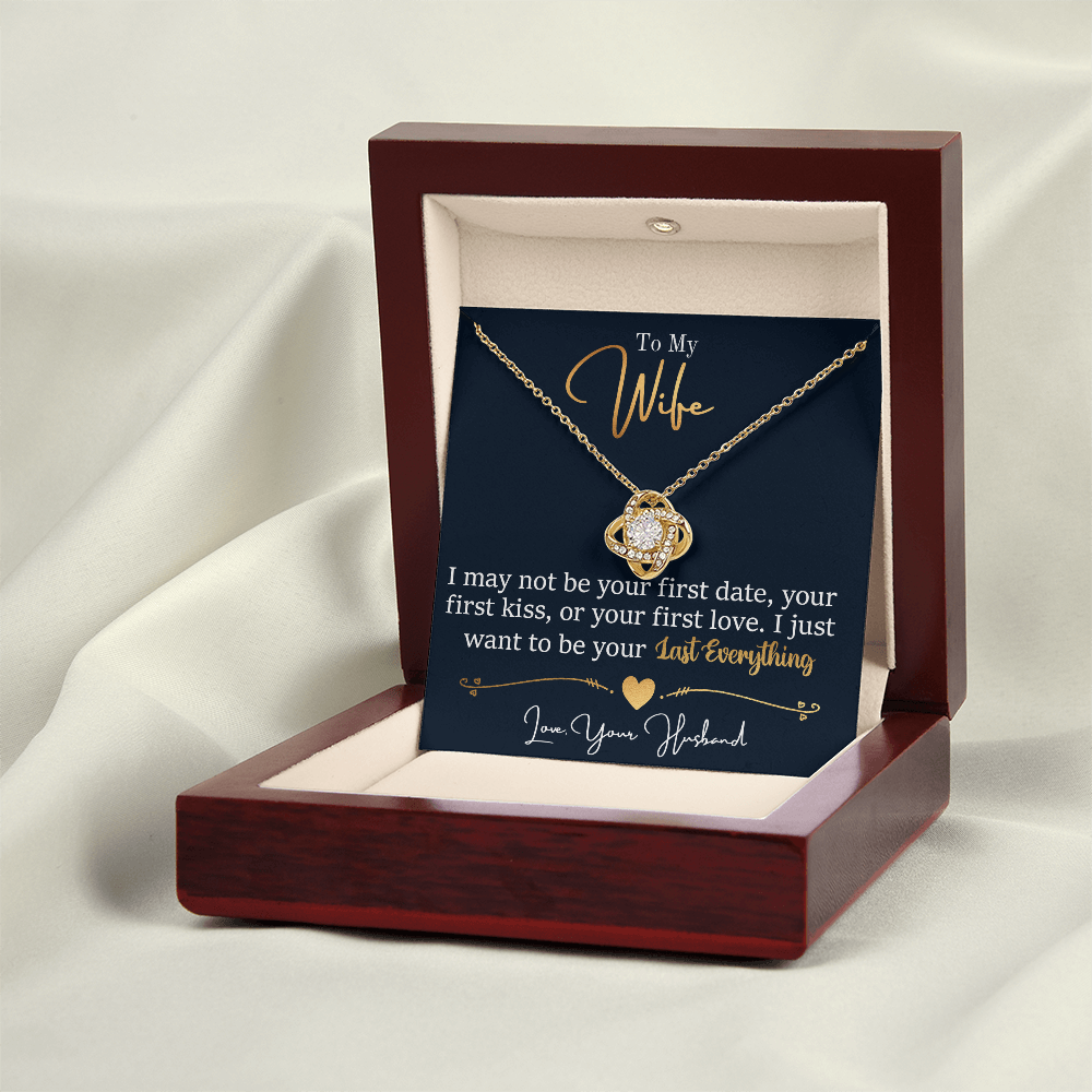 "To My Wife" Love Knot Necklace, Romantic Gift for Wife, Anniversary Jewelry