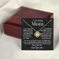To My Loving Mom Necklace - Love Knot Pendant Gift from Son with Message Card